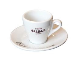 Set de 6 tasses à café et soucoupes blanches BALILLA